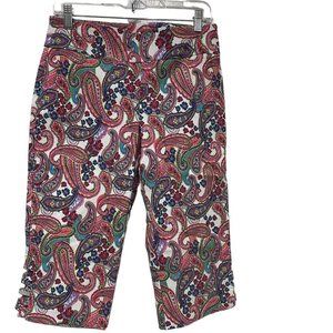 Attyre Size 6 Colorful Pull On Ankle Pants